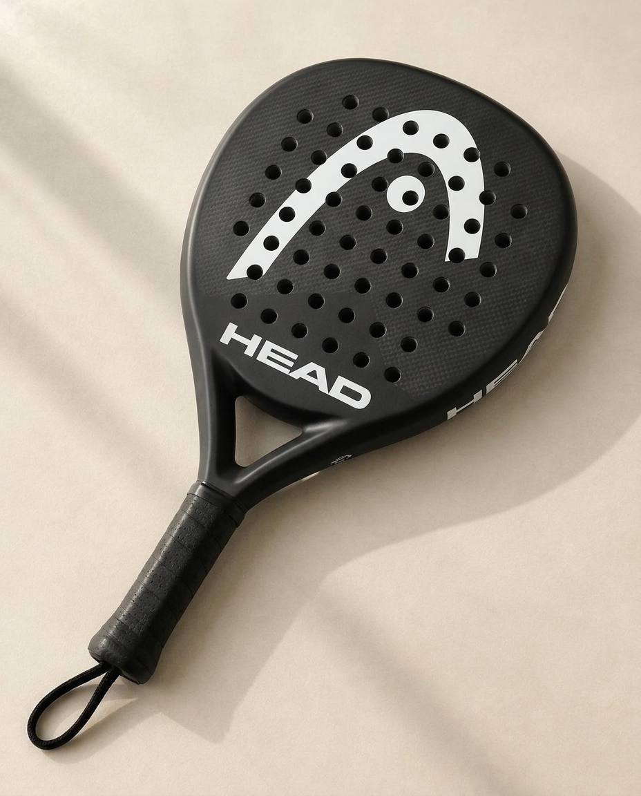 Padelbat på lyst underlag